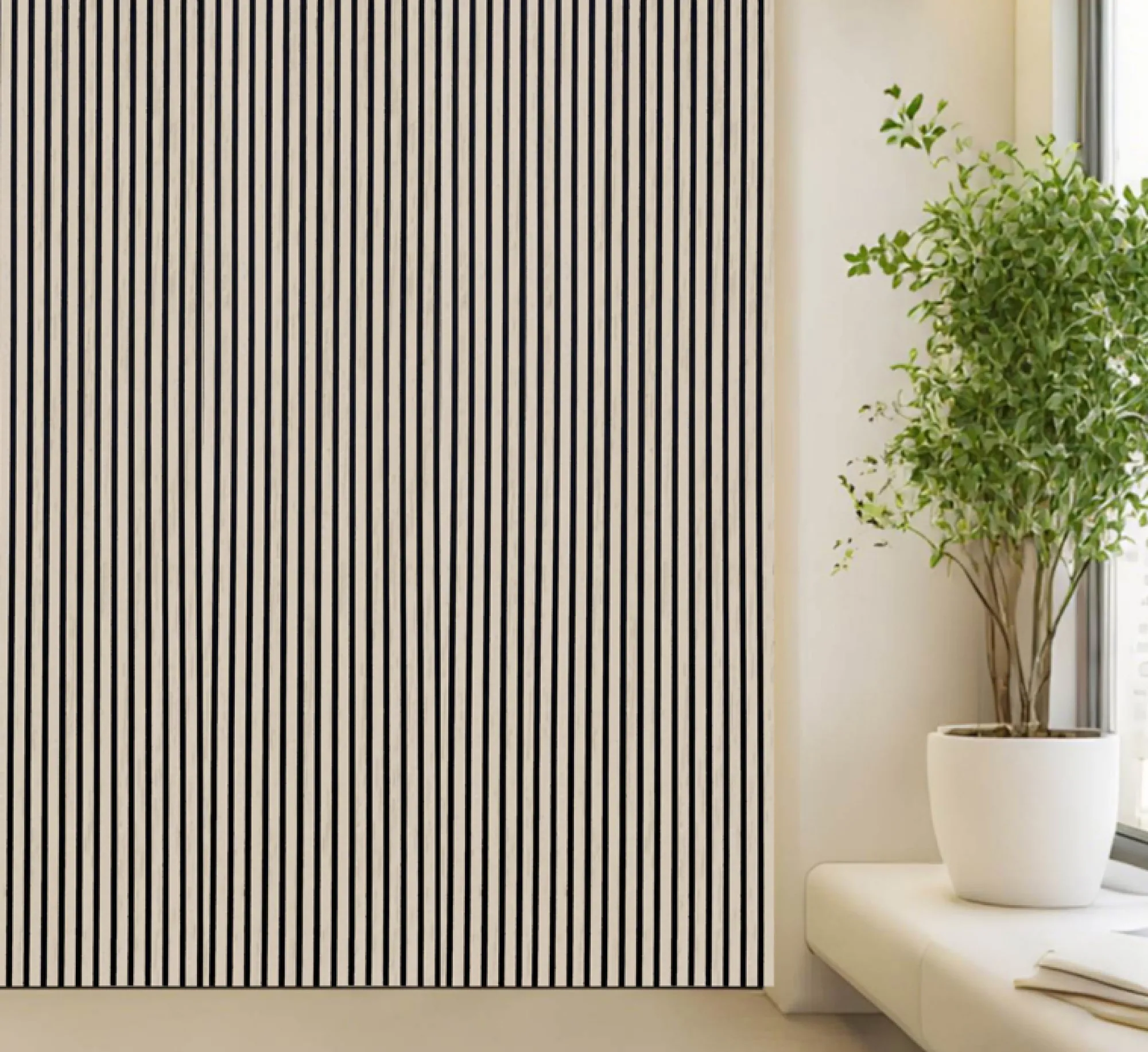 Homeville Akustikpanel lys eg 280x60,5x1,3cm