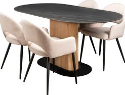 Homeville Alba 180x90x76cm mørkegrå/natur