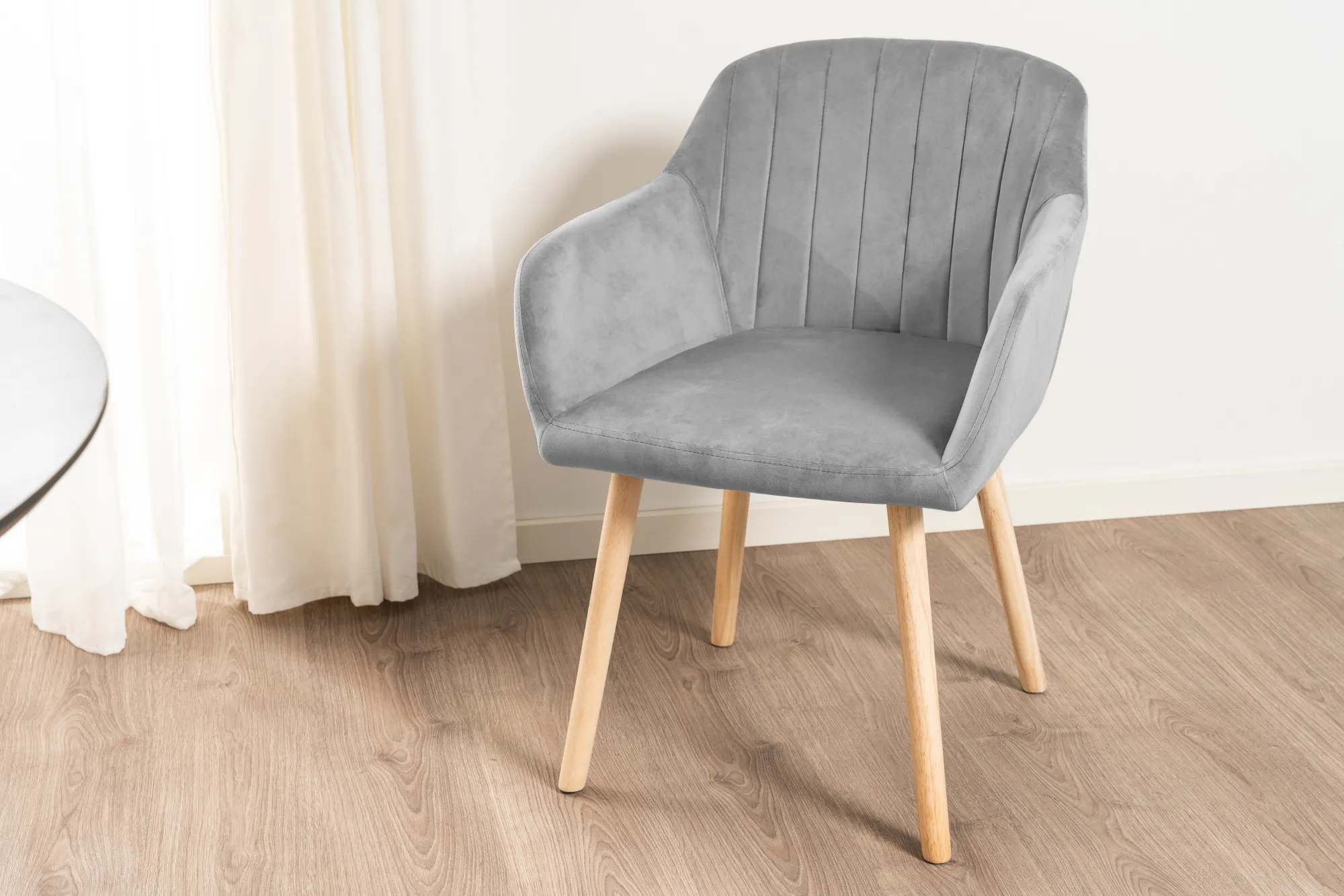 Homeville Alberte velour lysegrå