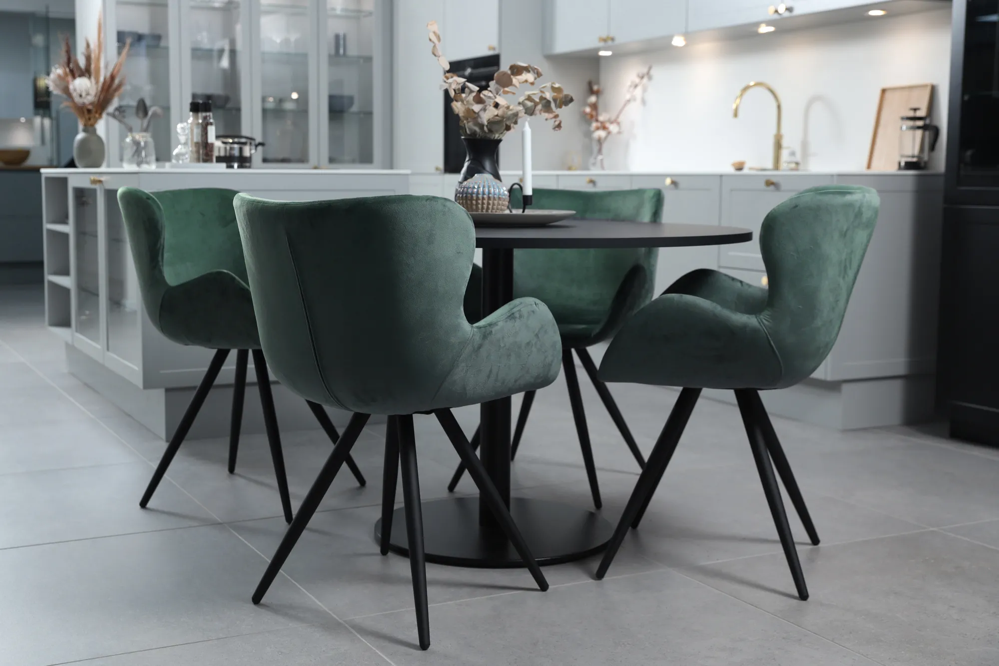 Homeville Alma velour grøn