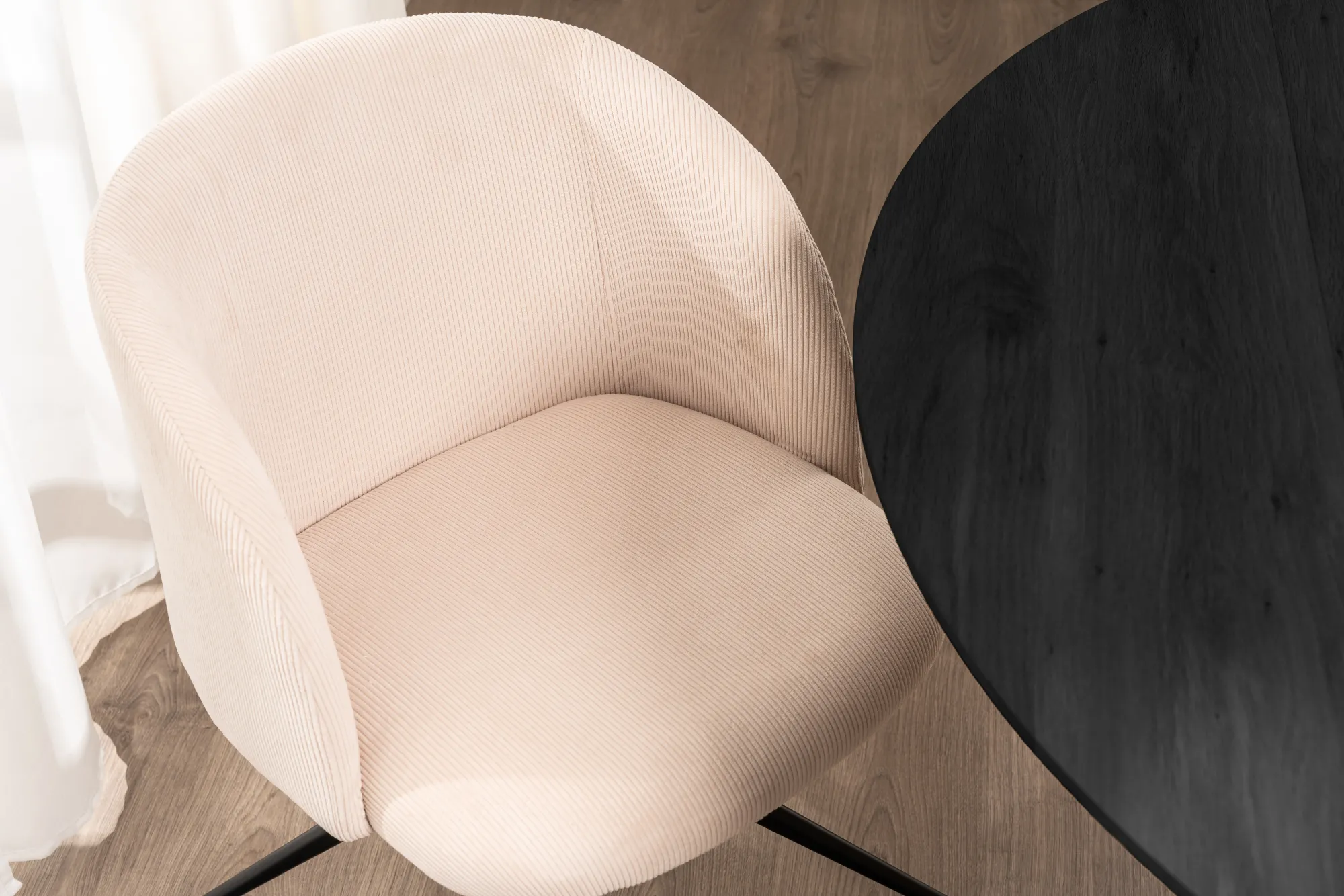 Homeville Amelia med drejefunktion fløjl beige