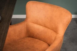 Homeville Ane med drejefunktion suede cognac
