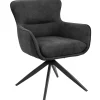 Homeville Ane med drejefunktion suede sort