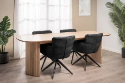 Homeville Ane med drejefunktion suede sort