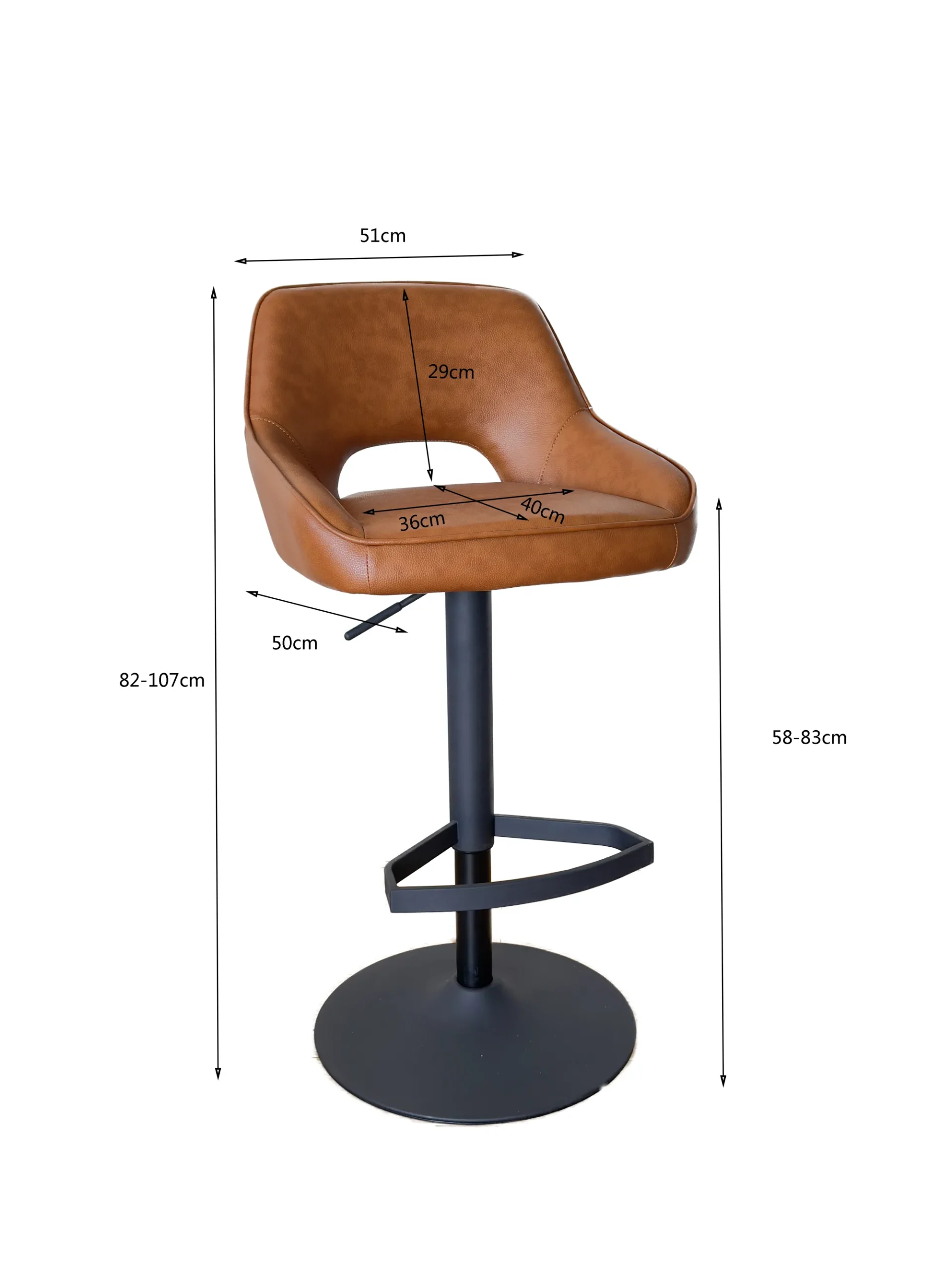 Homeville Ann kunstlæder cognac/sort