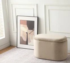 Homeville Aranda med opbevaring velour beige