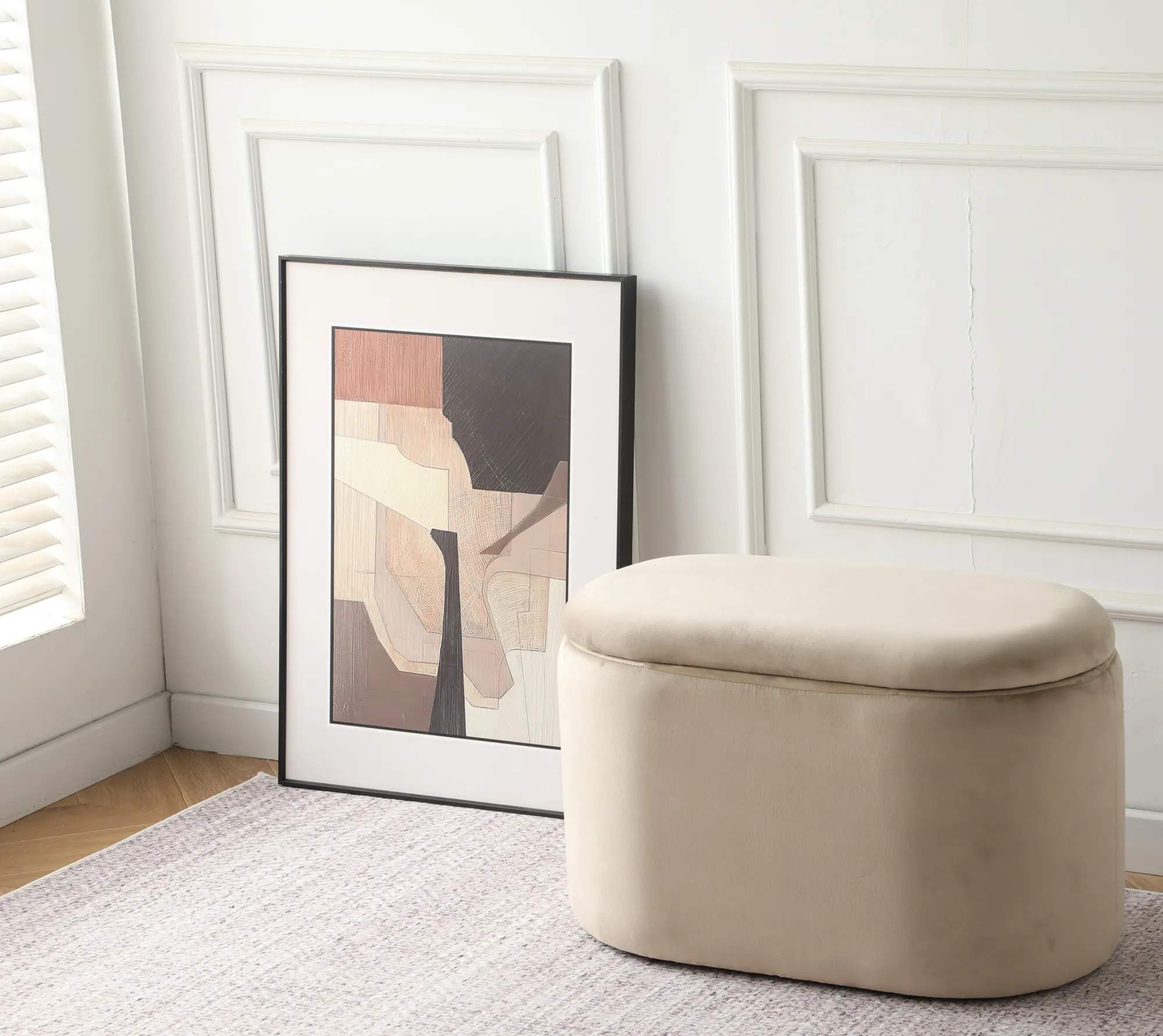 Homeville Aranda med opbevaring velour beige