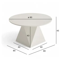 Furnhouse Aura creme hvid ø80x45cm