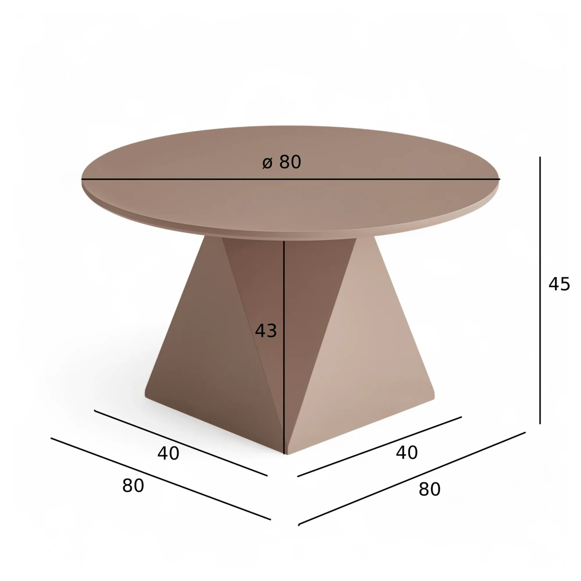 Furnhouse Aura mokka mousse ø80x45cm