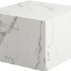 Homeville Avery sofabord i hvid marmorprint 58x58x40cm