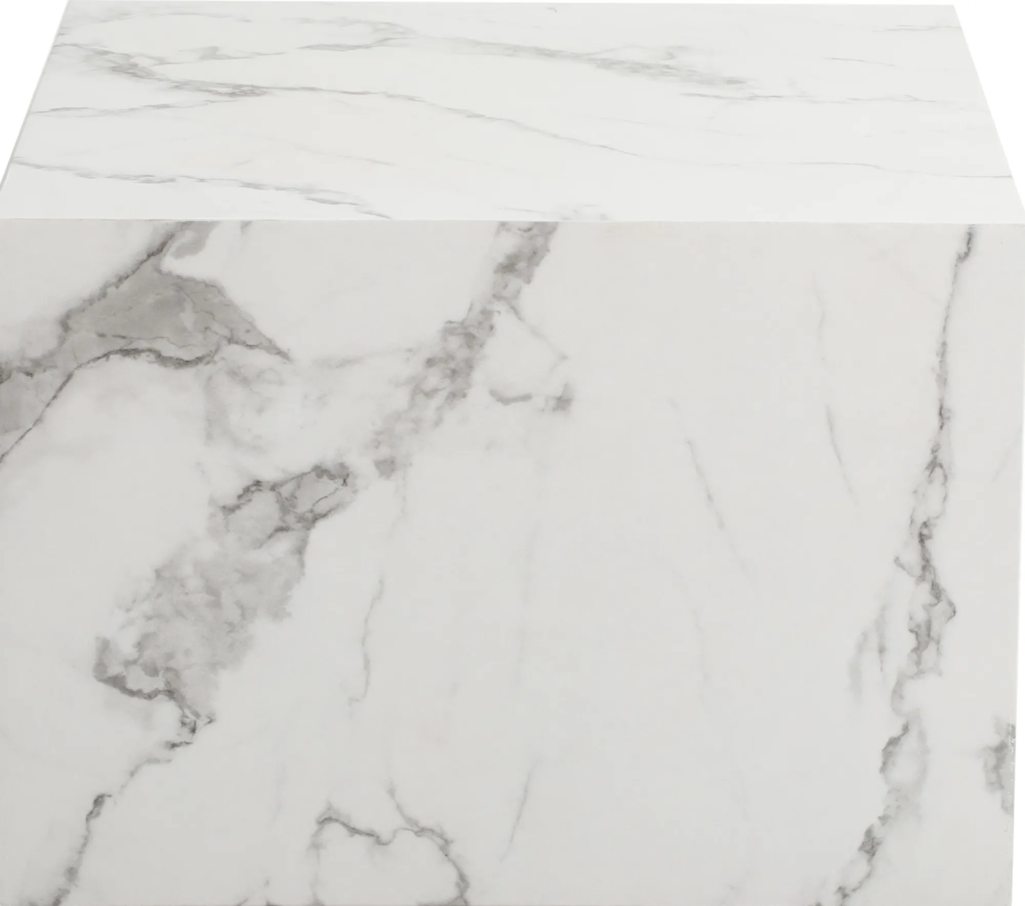 Homeville Avery sofabord i hvid marmorprint 58x58x40cm