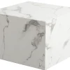 Homeville Avery sofabord i hvid marmorprint 50x50x35cm