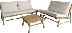 Homeville Bambus loungesæt beige