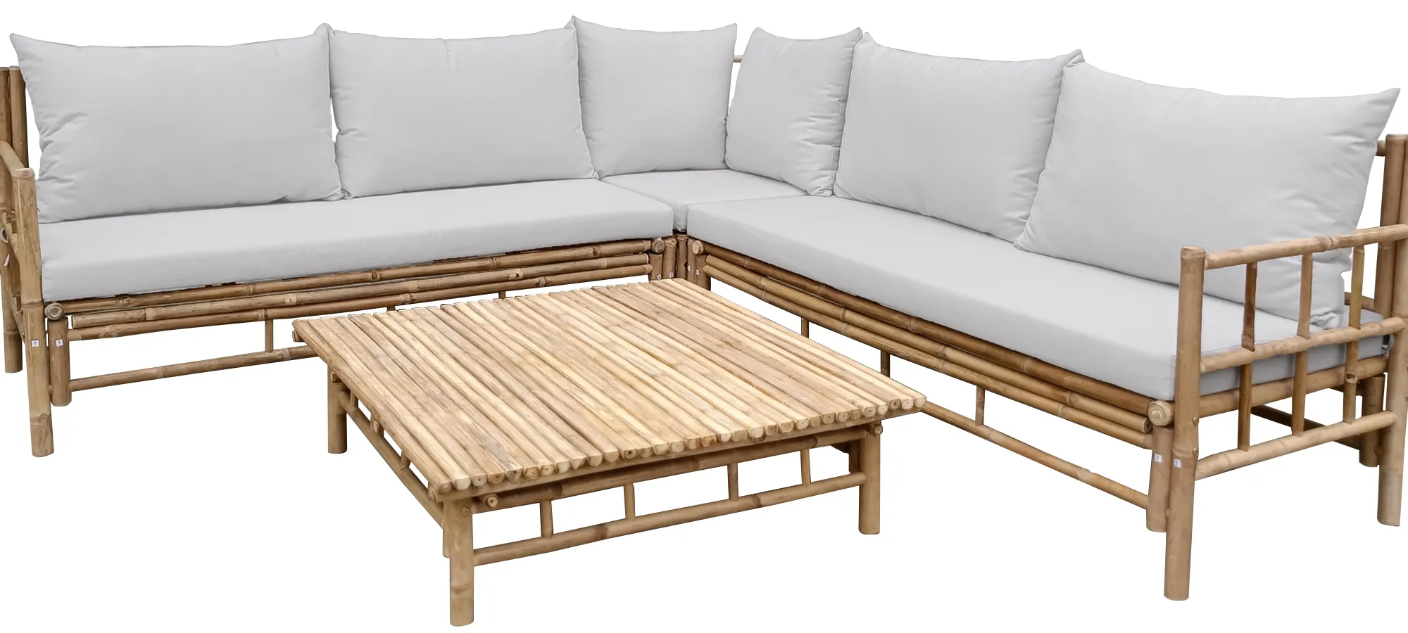 Homeville Bambus loungesæt creme