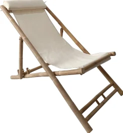 Homeville Bambus strandstol hvid