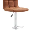 Homeville Barstol kunstlæder cognac/krom