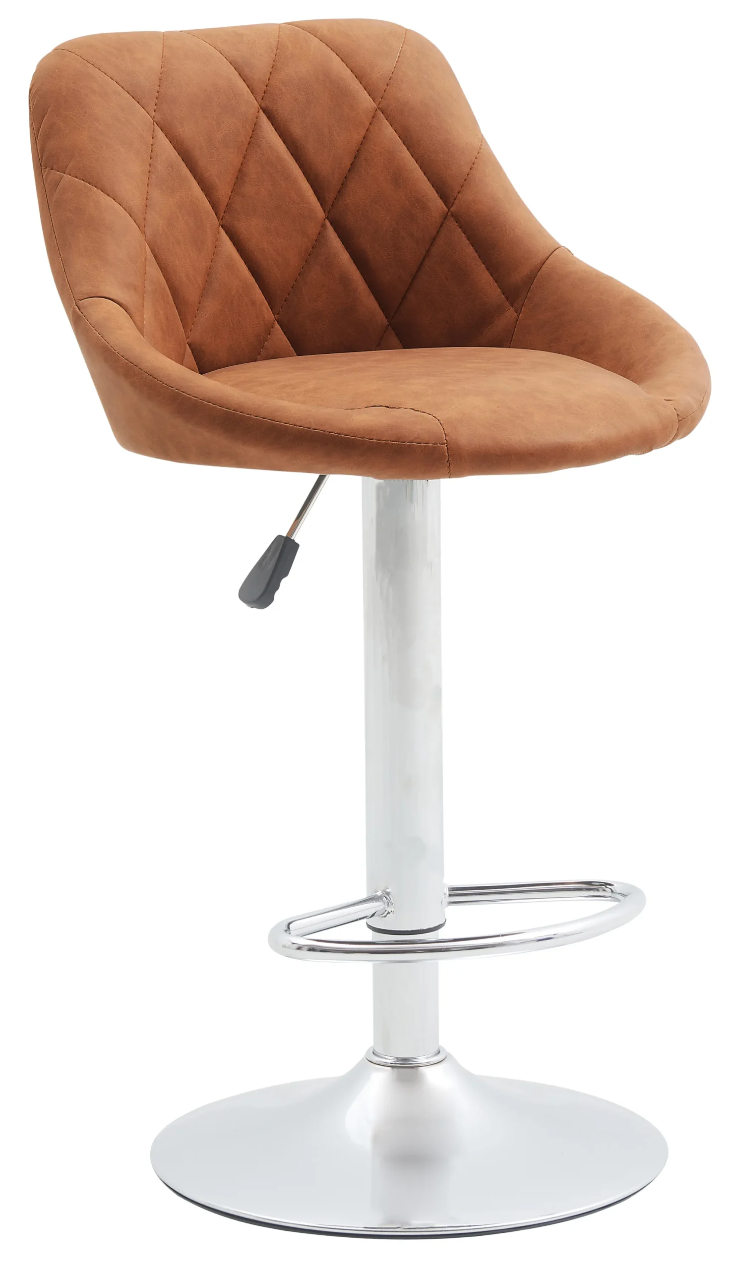Homeville Barstol kunstlæder cognac/krom