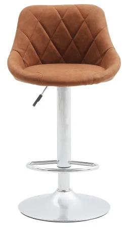 Homeville Barstol kunstlæder cognac/krom