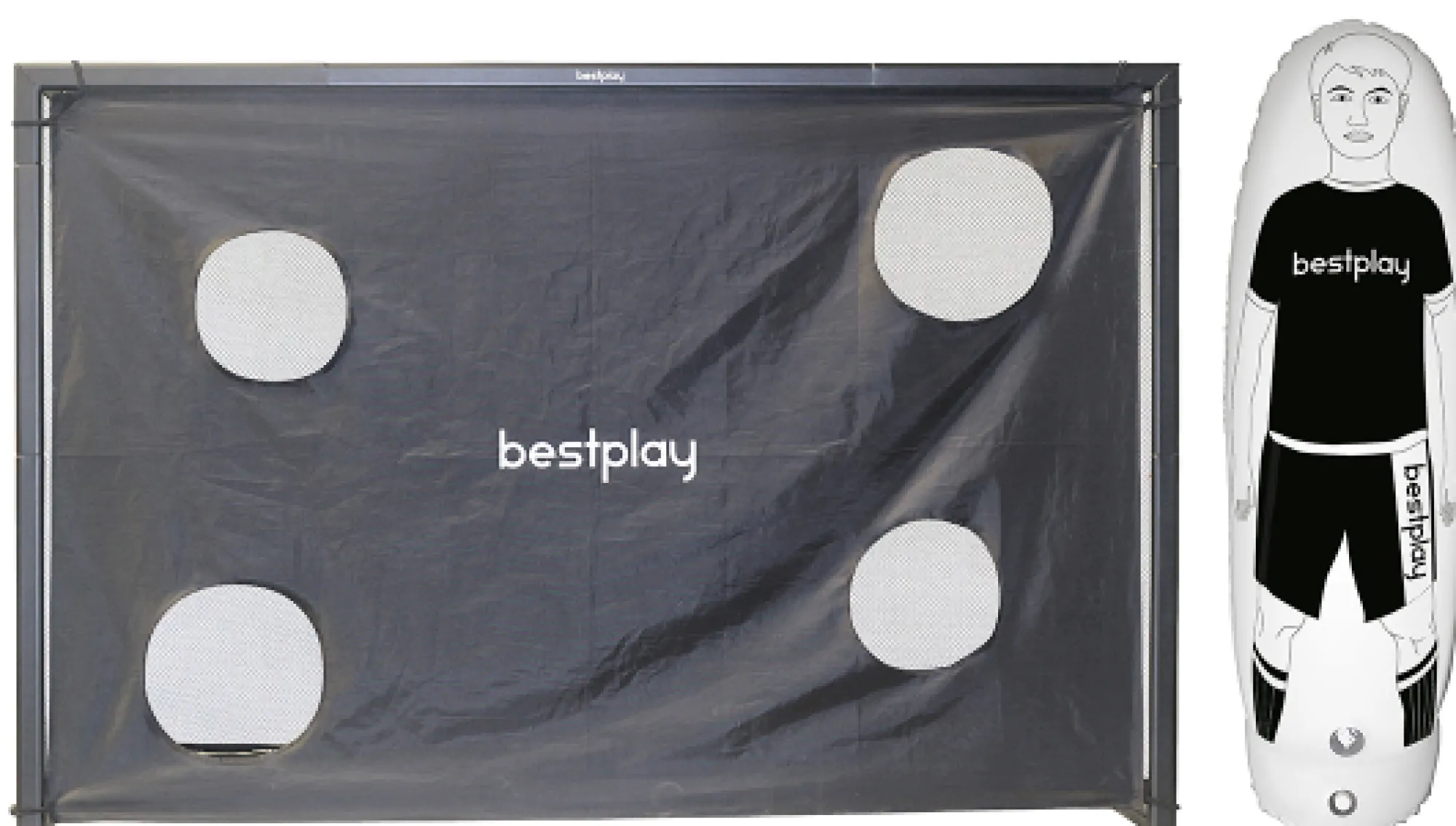 Bestplay fodboldmål 150x100cm + air dummy