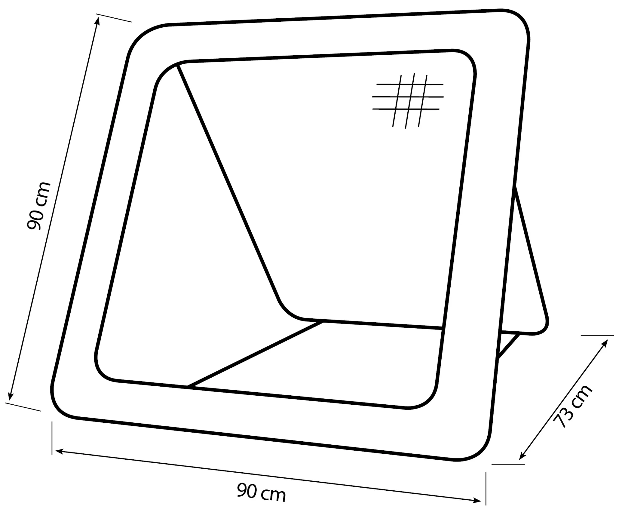 Bestplay fodboldmål 150x100cm + rebounder 90x90cm + airdummy 180cm