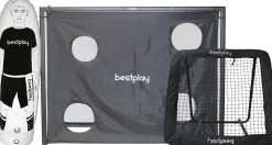 Bestplay fodboldmål 220x170cm + rebounder 130x130cm + airdummy 180cm