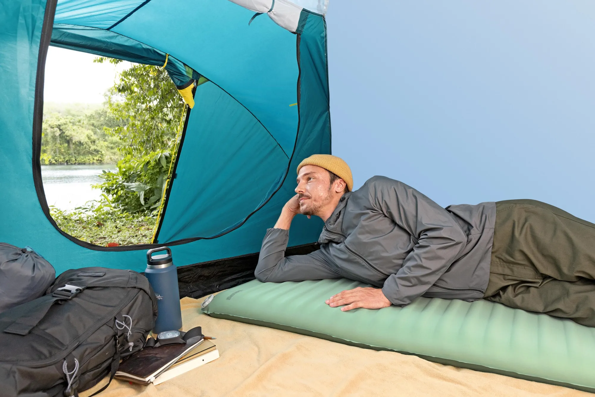 Bestway ComforTrek selvoppustelig 183x63,5x7,6cm