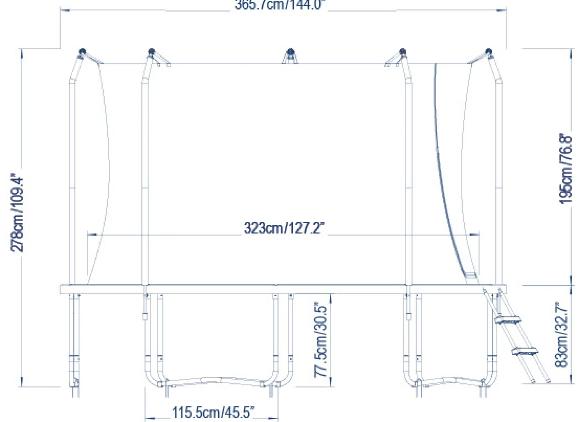 Bestway Xtreme Air trampolin Ø366cm