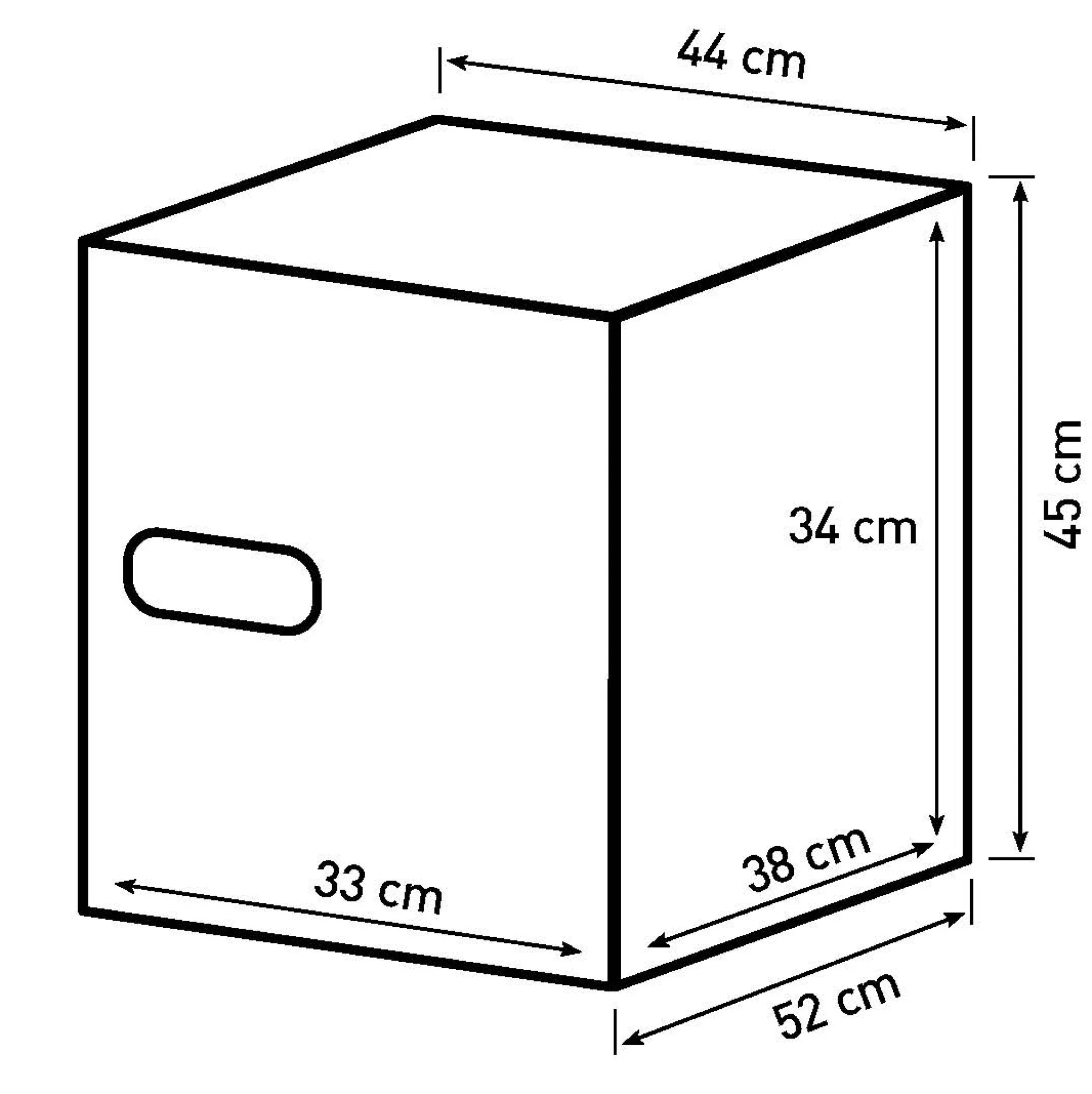 Workmann Brandsikkert pengeskab sort 45x44x52cm