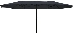 Moreland Dobbelt parasol mørkeblå 2,2x4m