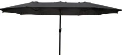 Moreland Dobbelt parasol mørkegrå 2,2x4m