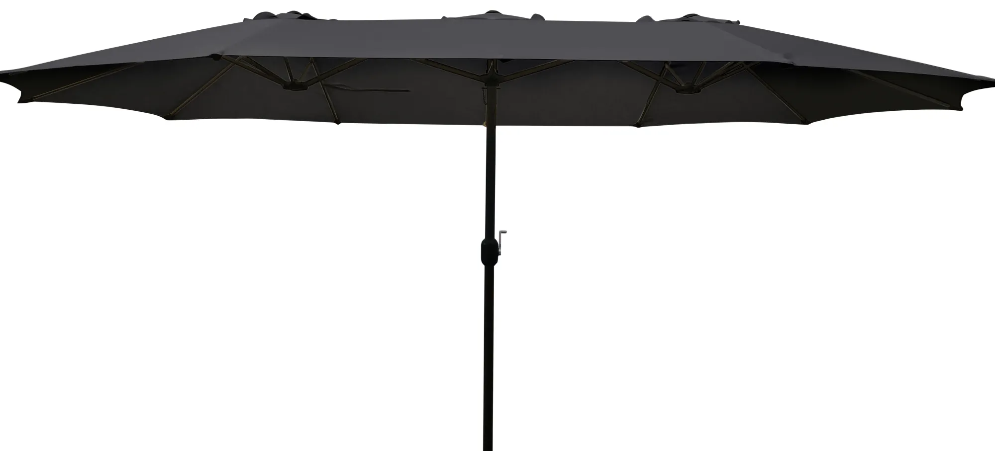 Moreland Dobbelt parasol mørkegrå 2,2x4m