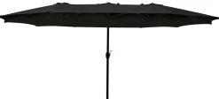 Moreland Dobbelt parasol sort 2,2x4m
