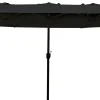 Moreland Dobbelt parasol sort 2,7x4,6m