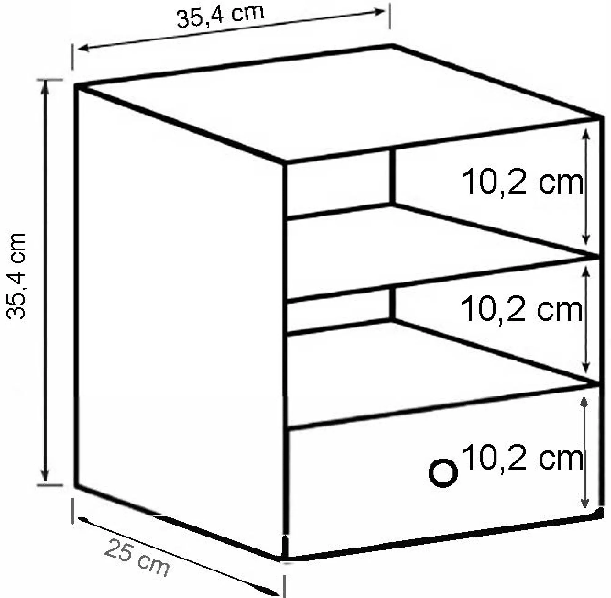 Homeville Drammen væghængt hvid 35,4x35,4x25cm