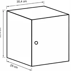 Homeville Drammen væghængt hvid 35,4x35,4x25cm