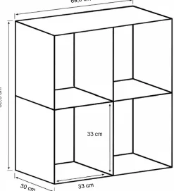 Homeville Drammen væghængt hvid 69,6x69,6x30cm