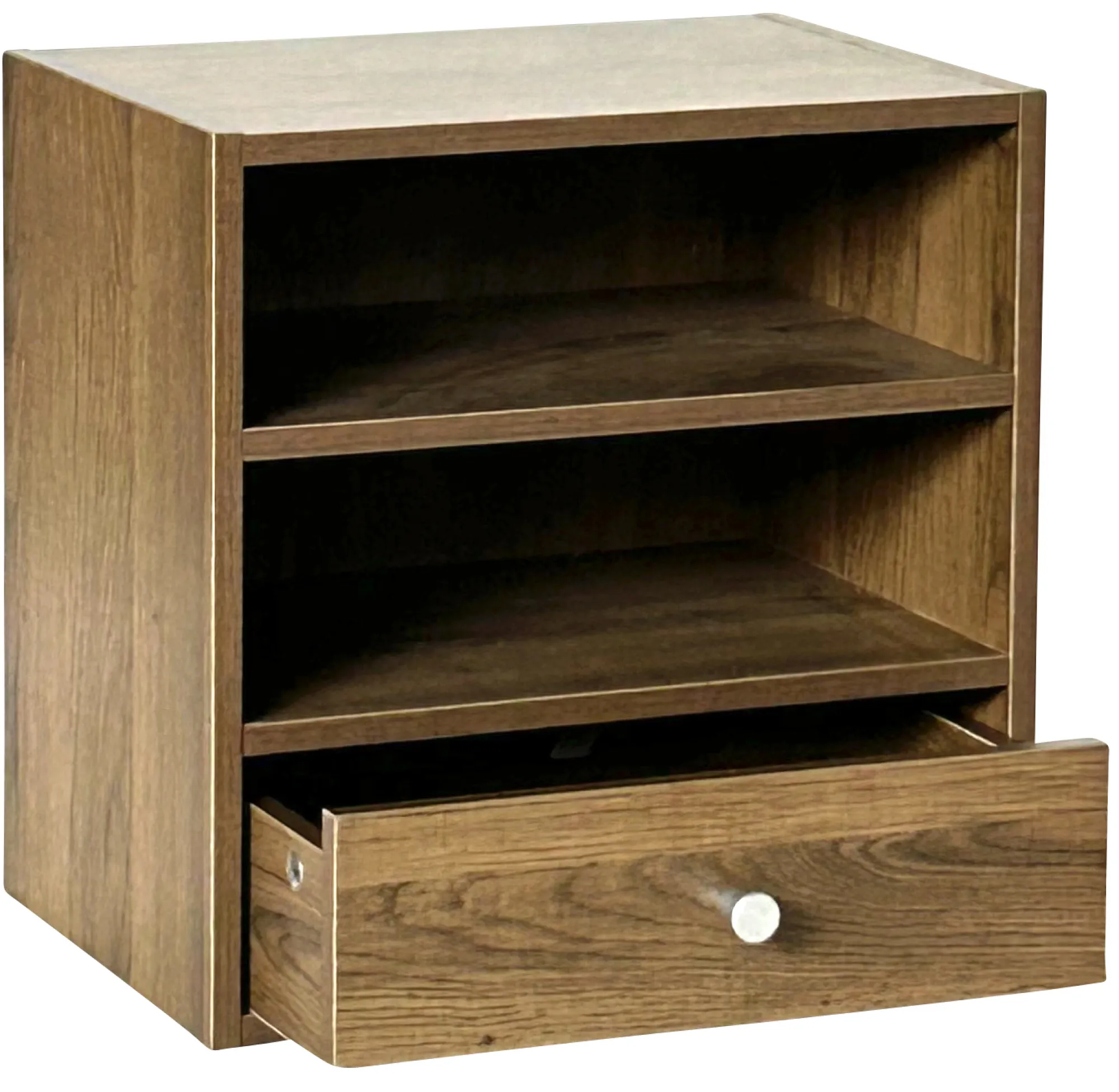 Homeville Drammen væghængt valnød 35,4x35,4x25cm
