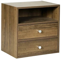 Homeville Drammen væghængt valnød 35,4x35,4x25cm