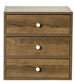 Homeville Drammen væghængt valnød 35,4x35,4x25cm
