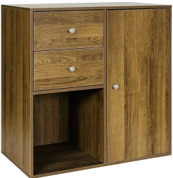 Homeville Drammen væghængt valnød 69,6x69,6x38cm