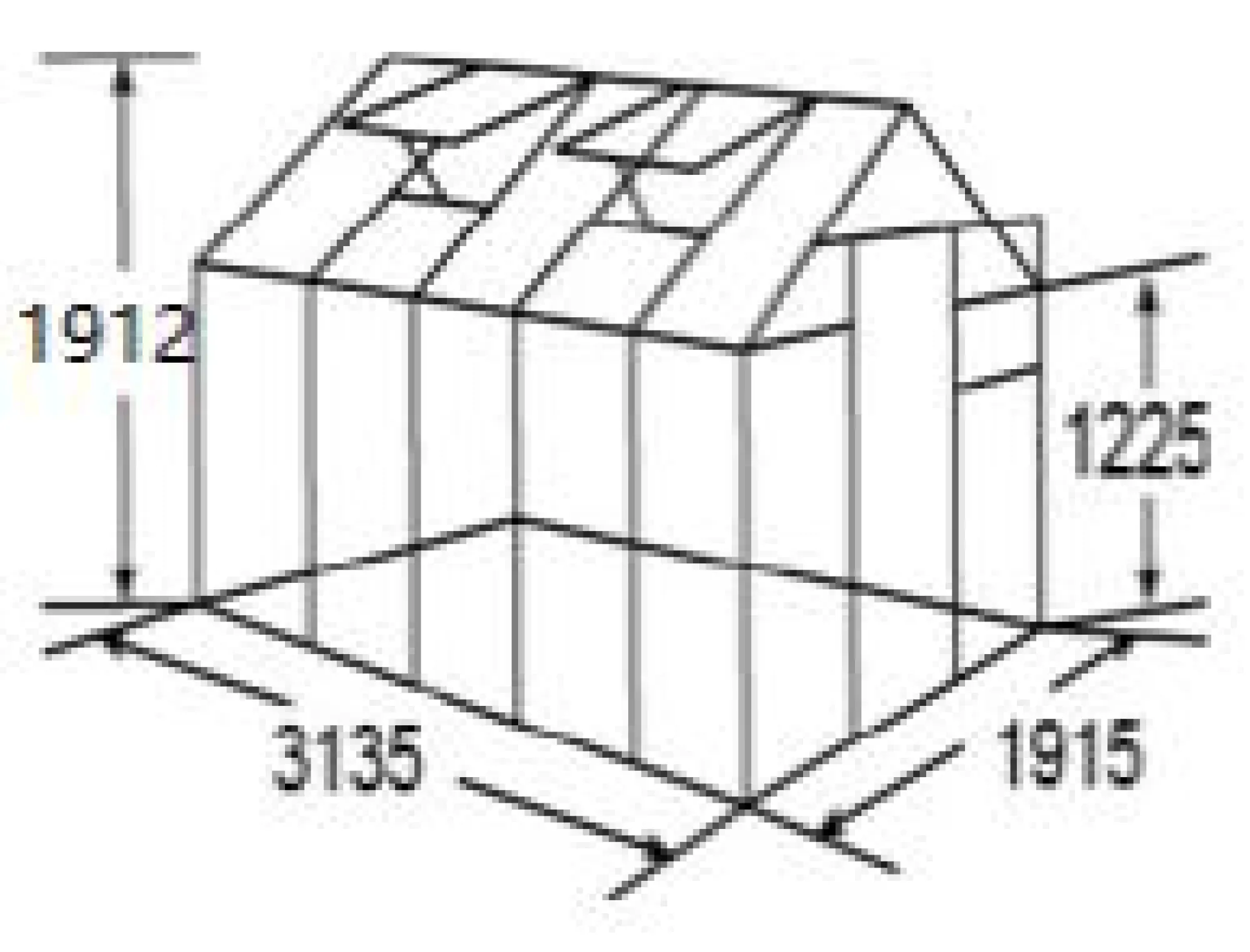Moreland Drivhus glas sort 5,97m2