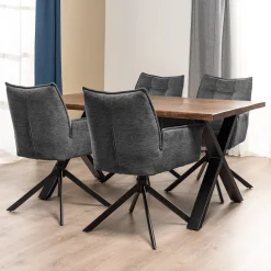 Homeville Ea med drejefunktion stof mørkegrå