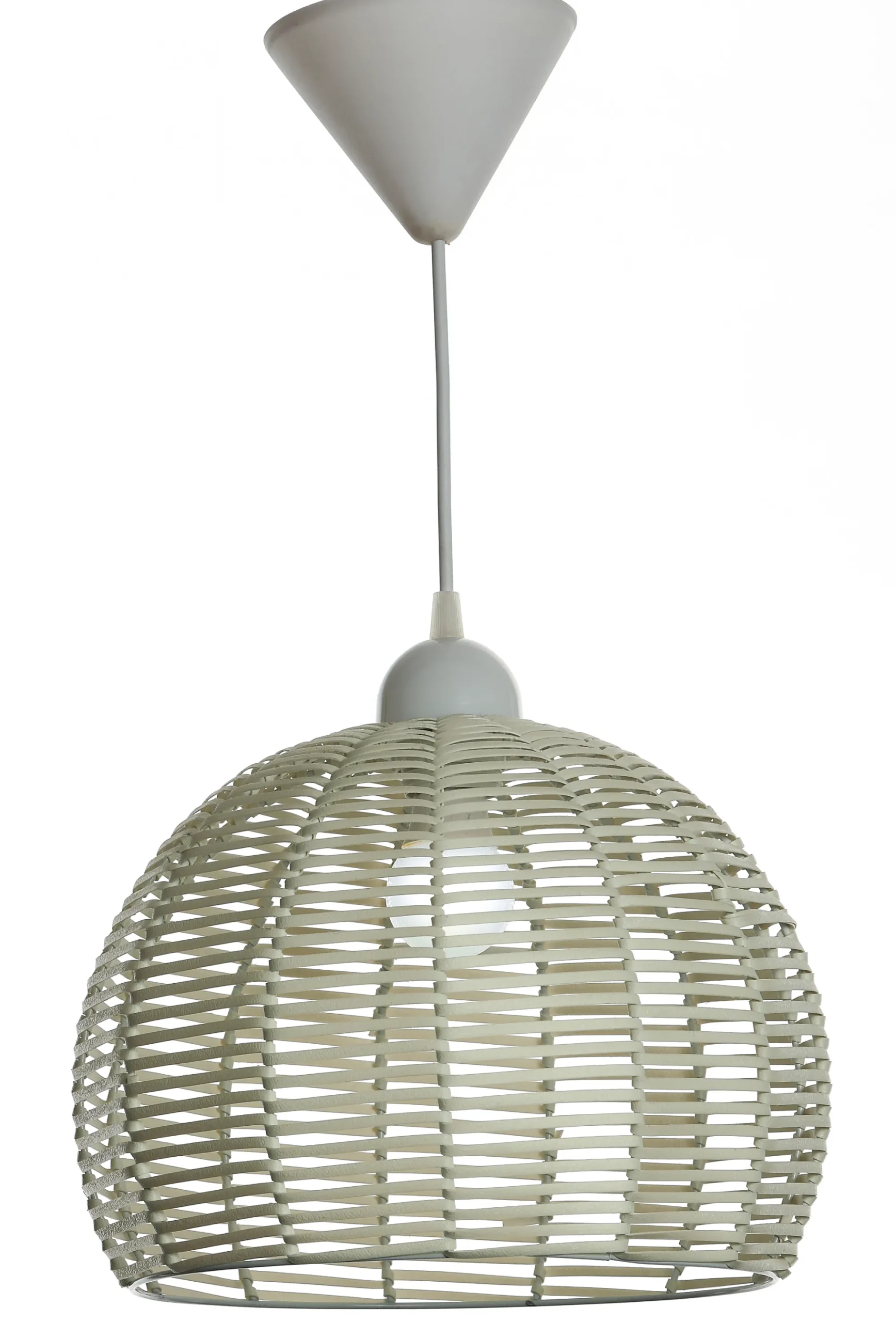 Homeville Econ pendel rattan hvid