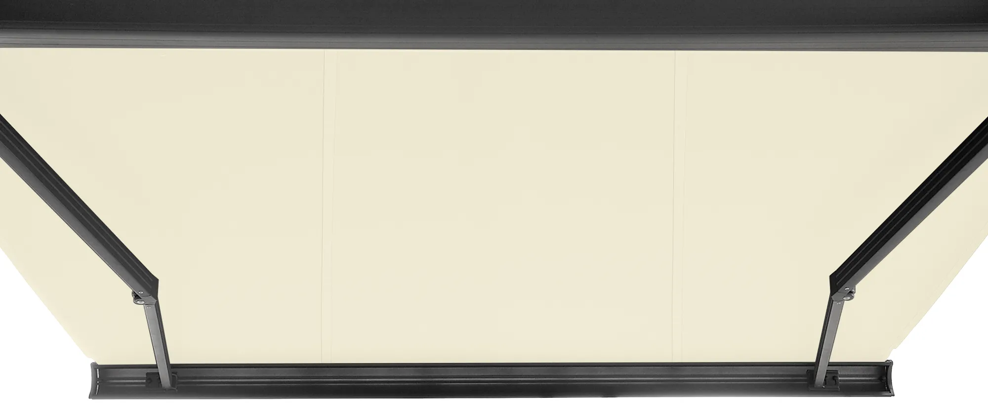 Essence Elektrisk markise lukket 350x300cm creme/antracitgrå