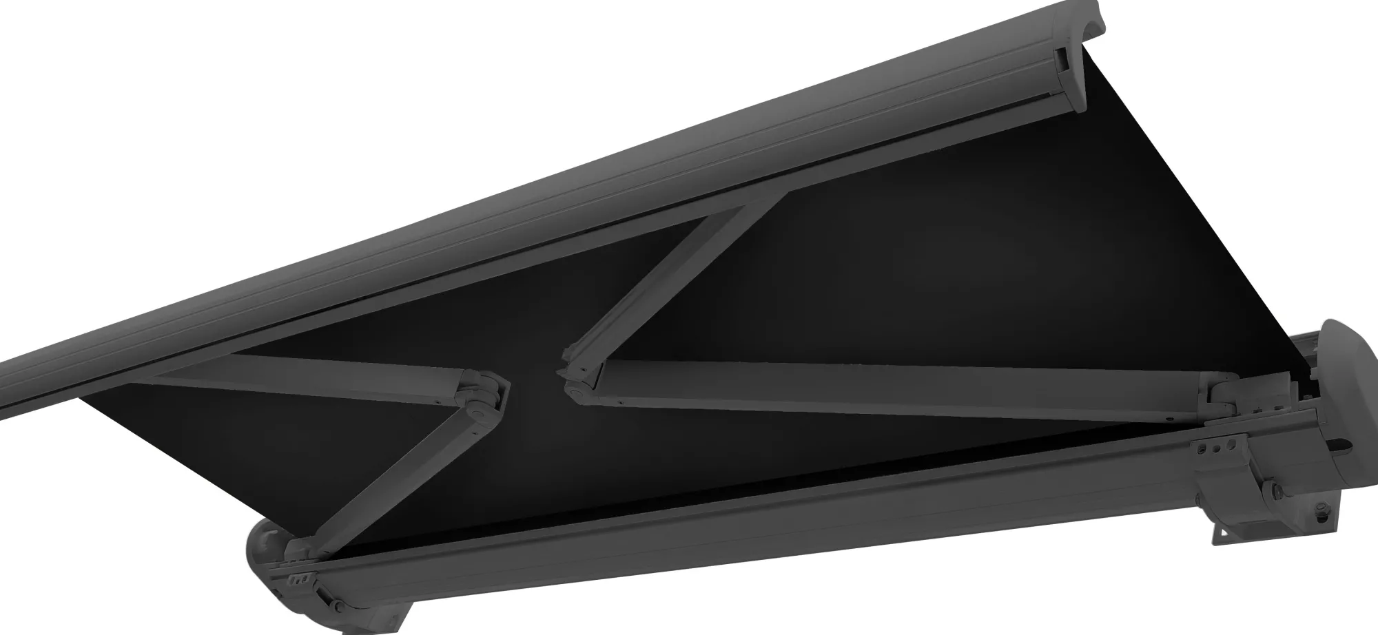 Essence Elektrisk markise lukket 350x300cm sort/antracitgrå
