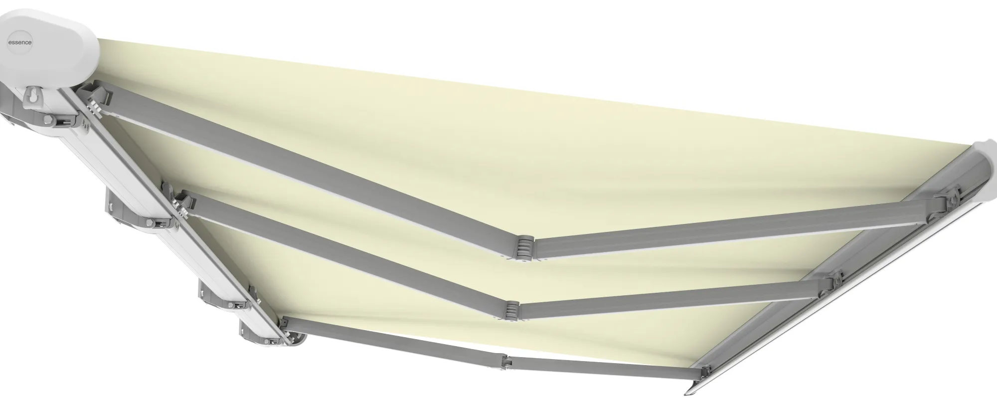 Essence Elektrisk markise lukket 600x300cm hvid/creme