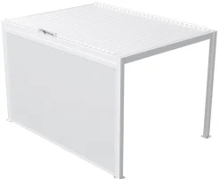 Essence Elektrisk sidevæg til pergola med lameltag hvid