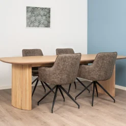 Homeville Elina med drejefunktion suede brun