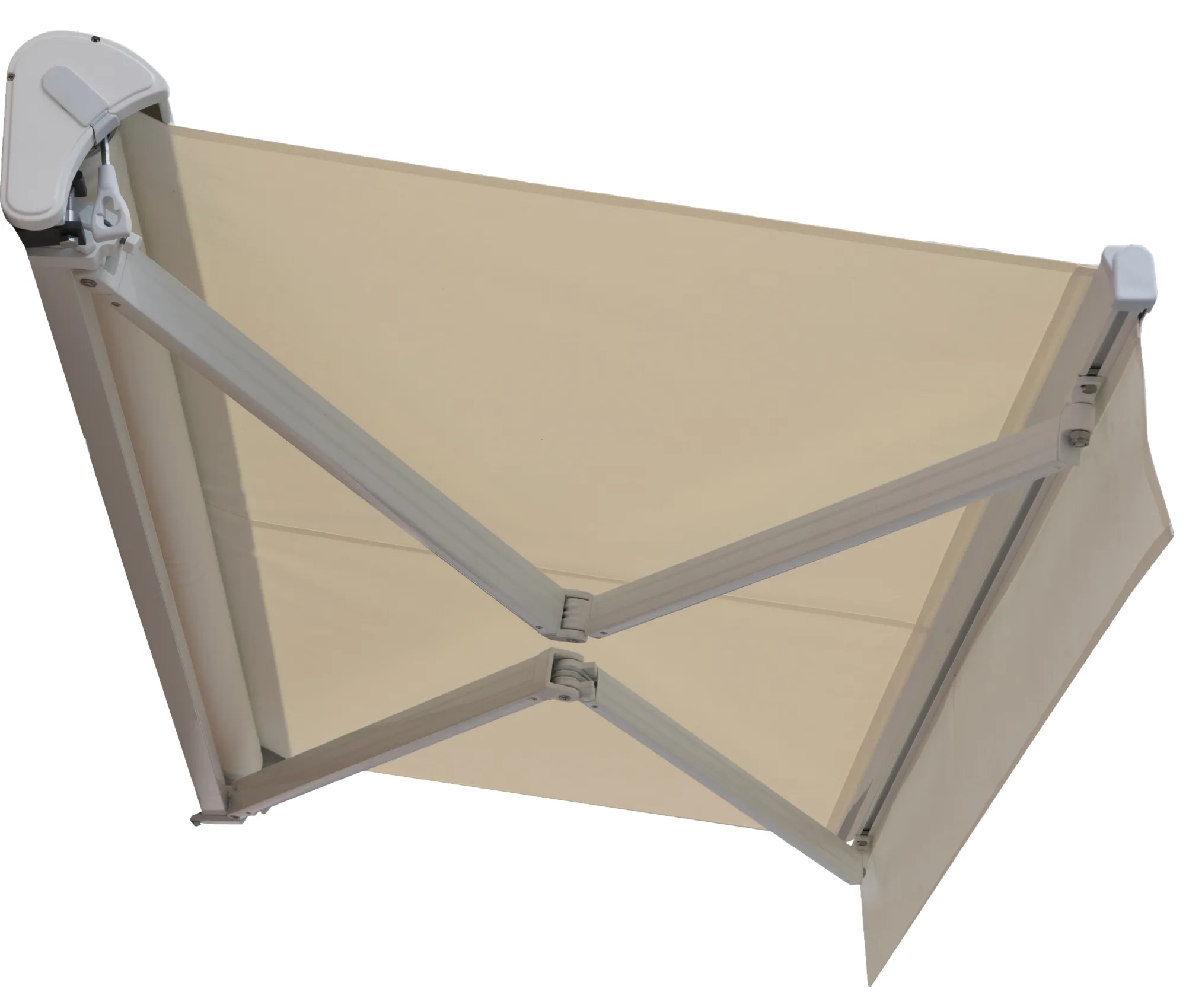 Essence åben elektrisk markise 350x300cm creme/hvid