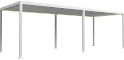 Essence elektrisk LED pergola med lameltag 600x300cm hvid